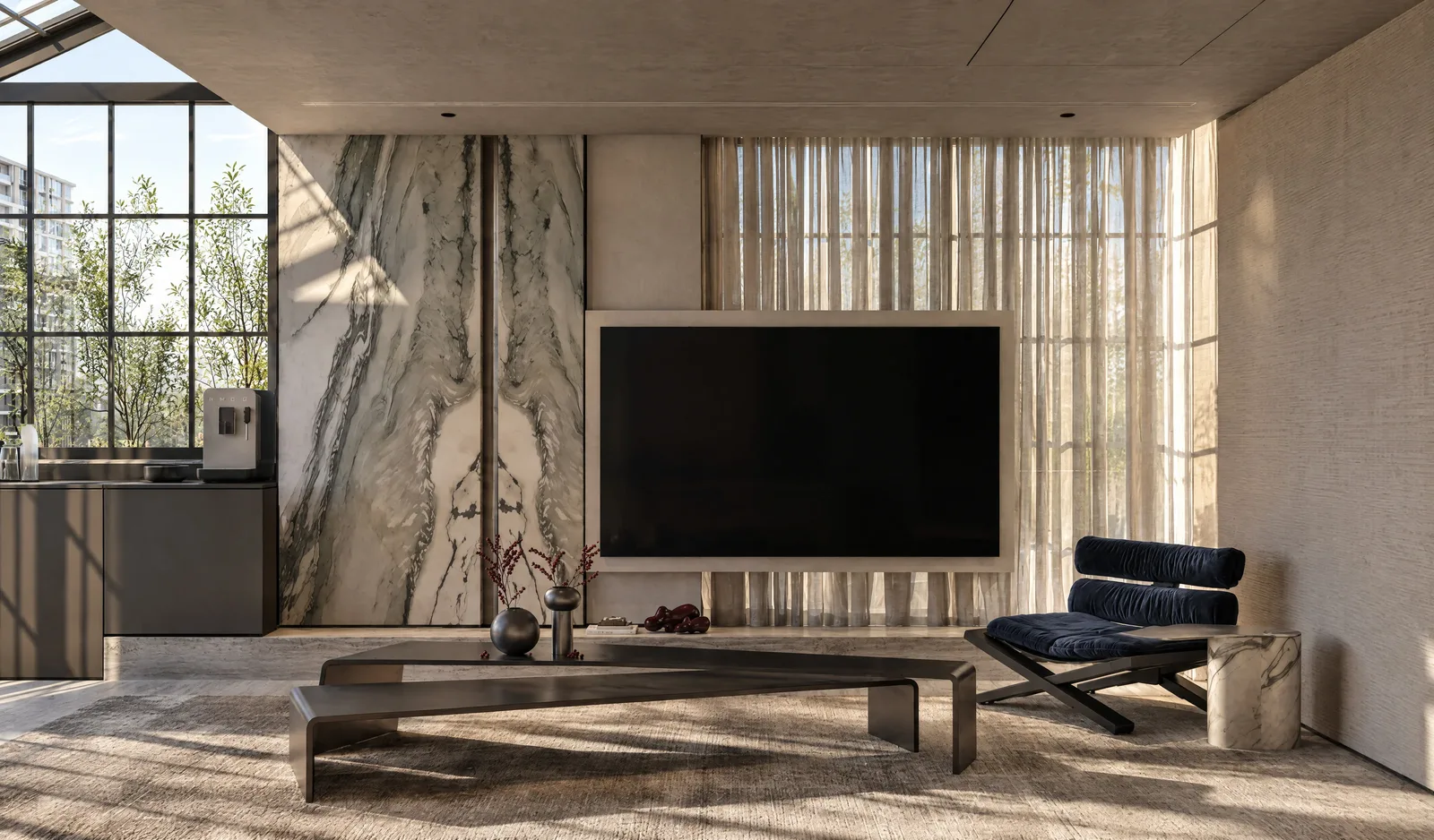 House of Tsuba — Roof living room