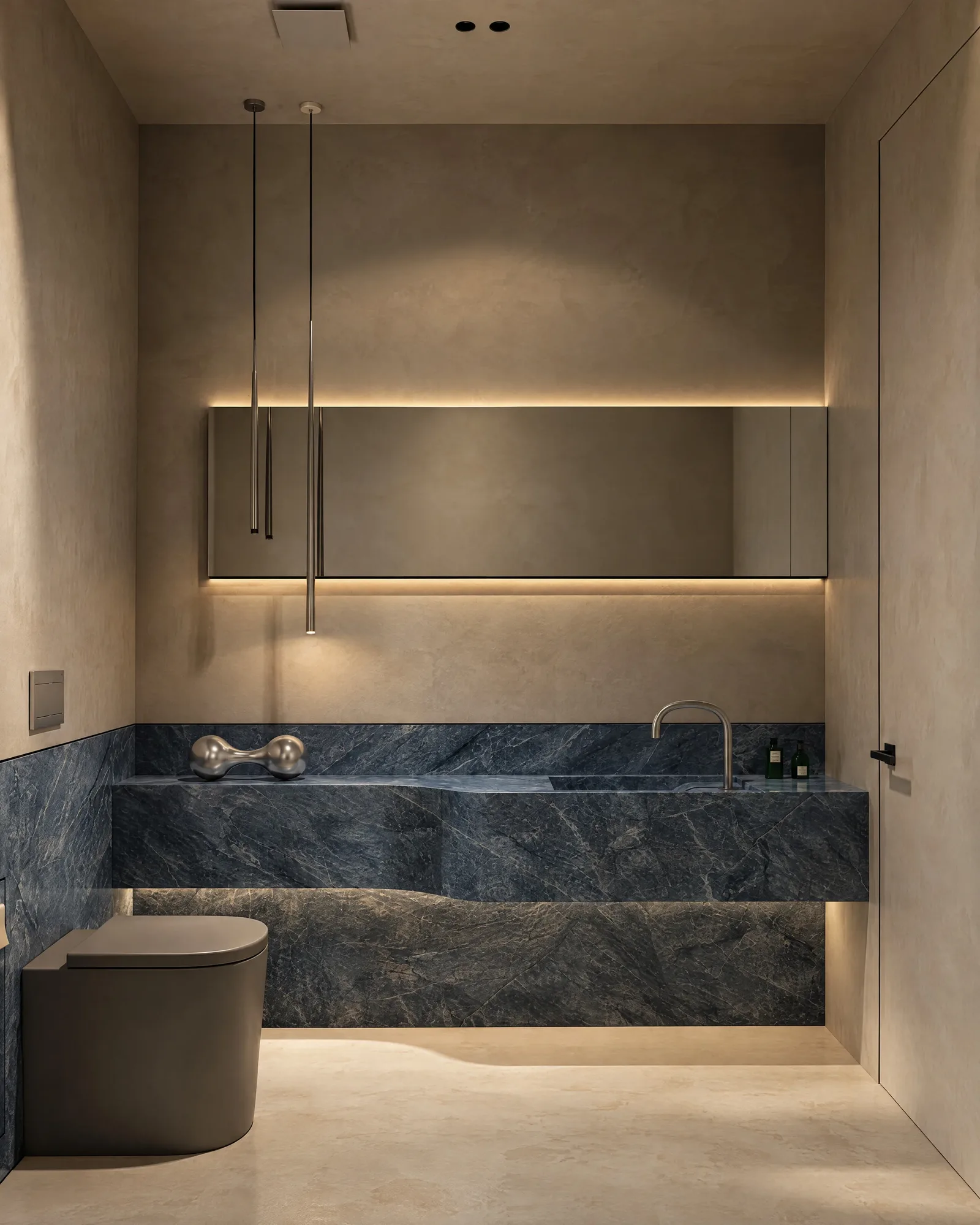 Exon Gym — Vanity niche in blue marble
