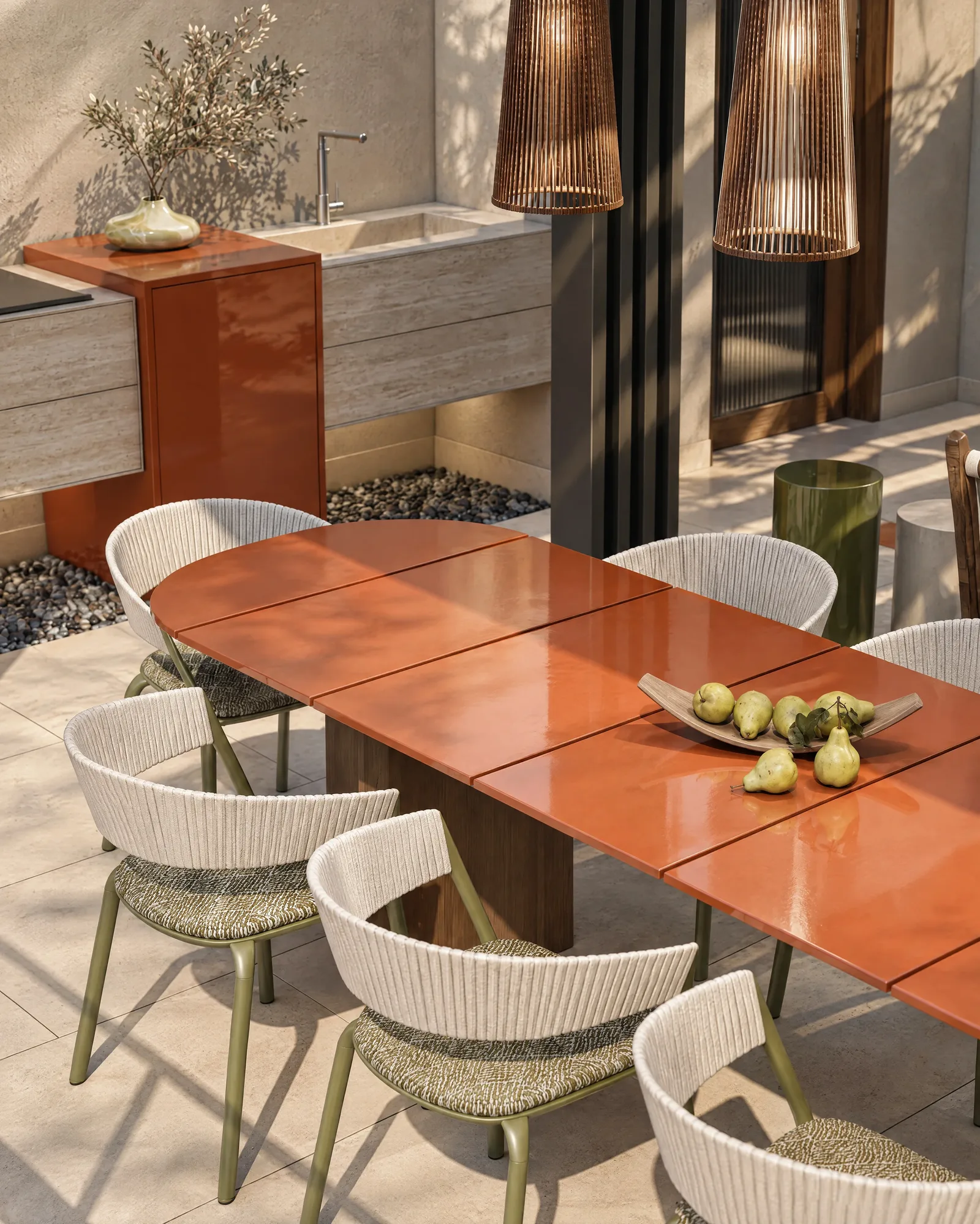 The Russet Pulse — Rooftop dining table
