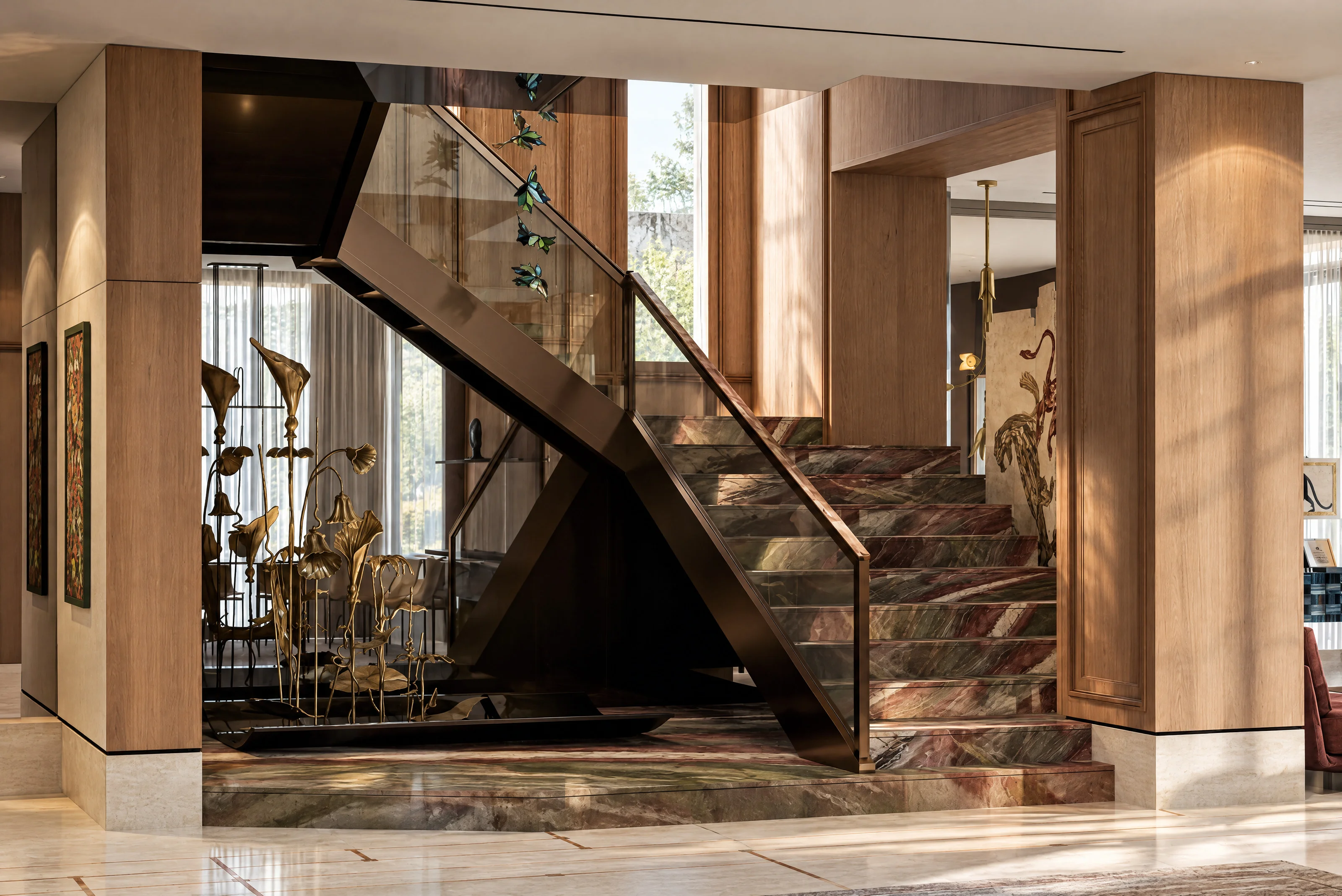 The Russet Pulse — Marble staircase
