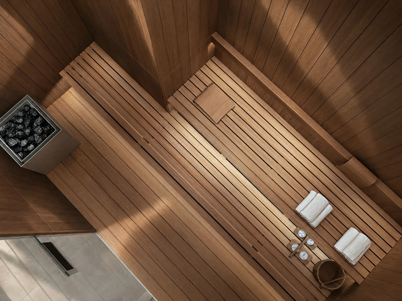 Exon Gym — Sauna from above