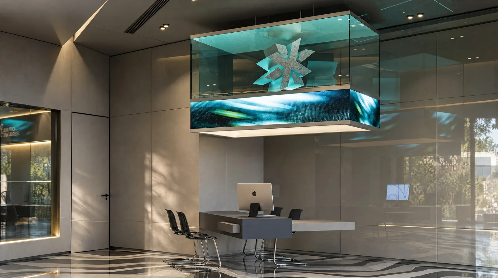 Moto Xperts — Sales desk and suspended display