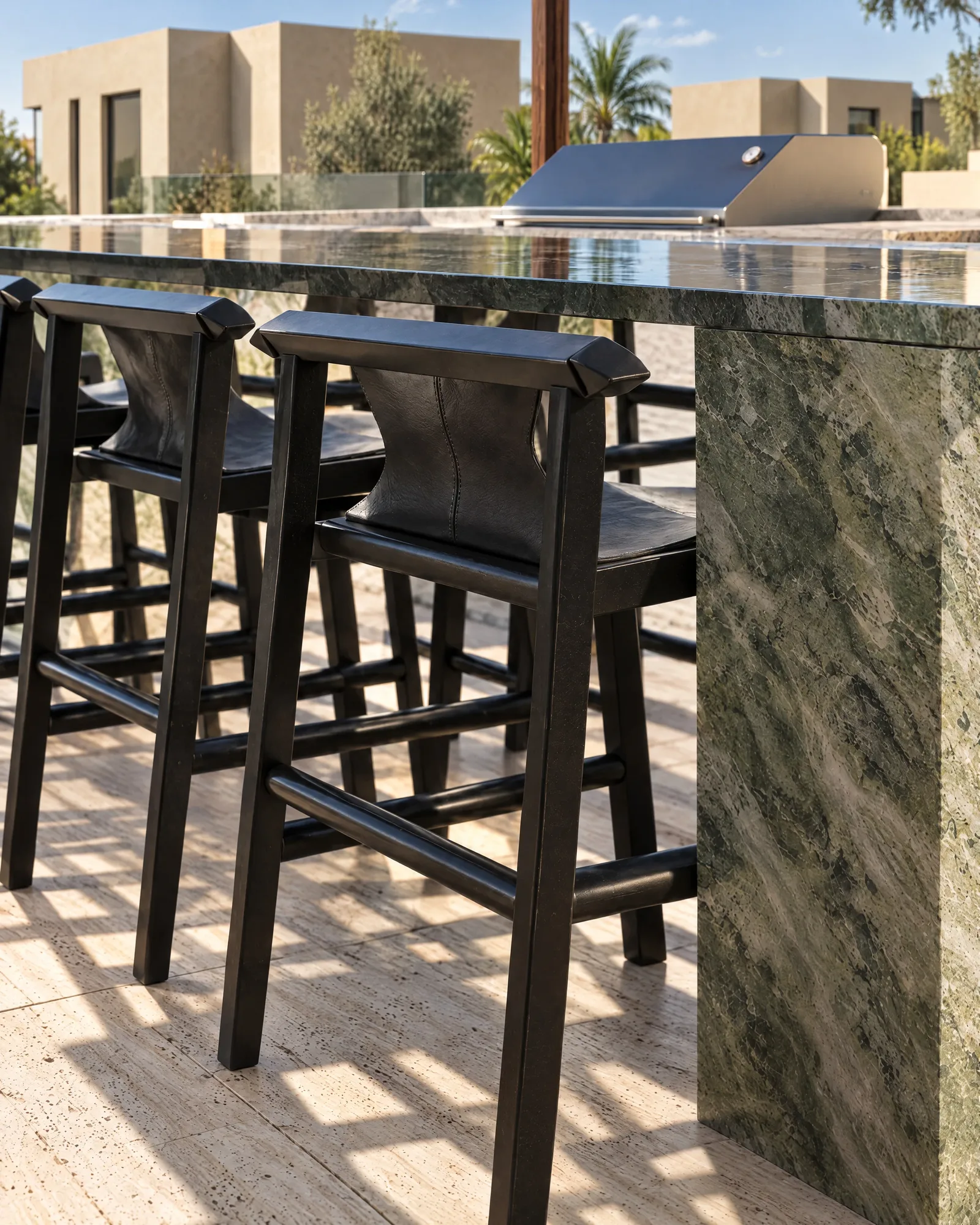 House of Tsuba — Roof bar stools