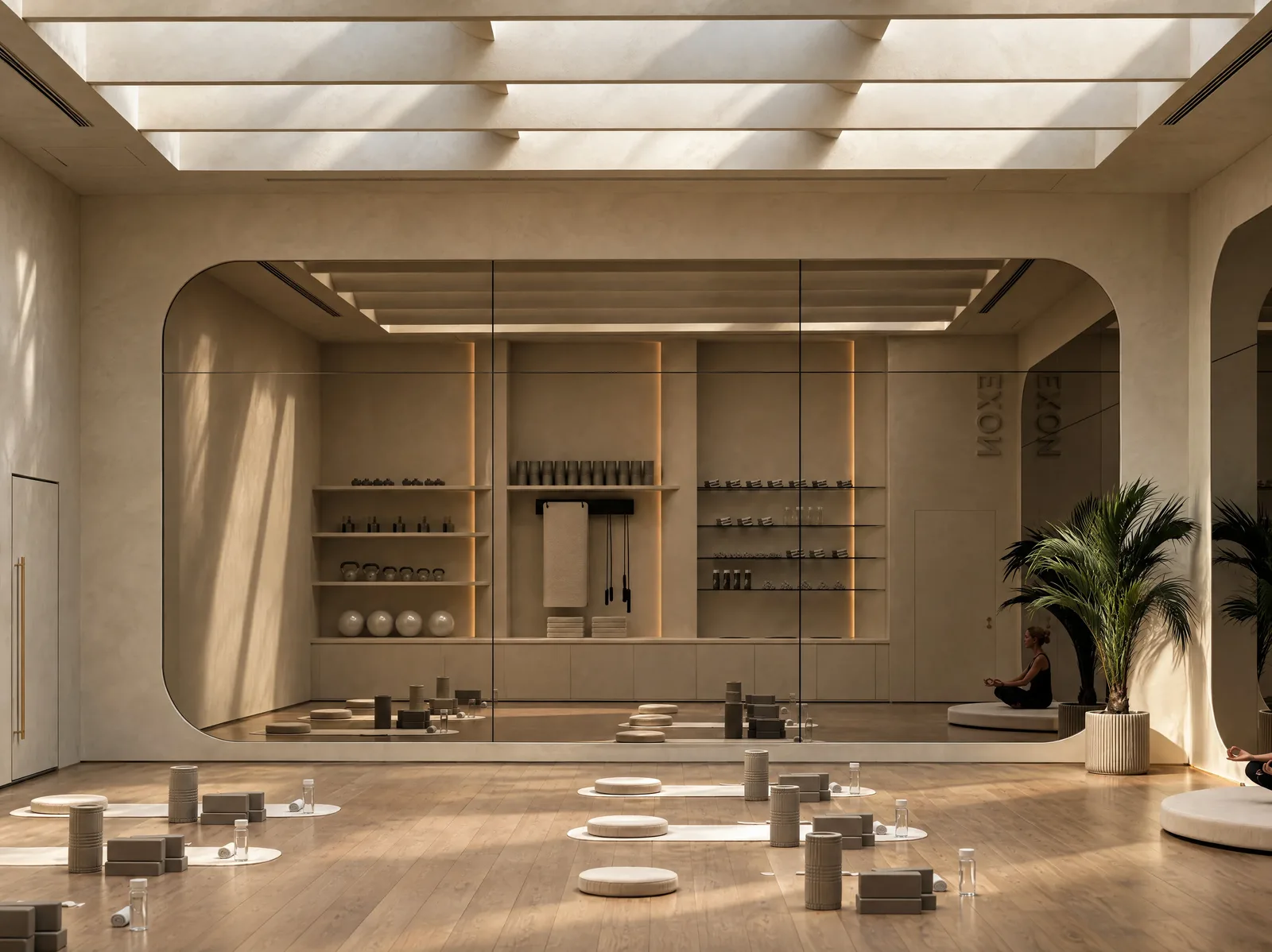 Exon Gym — Studio beneath a skylight