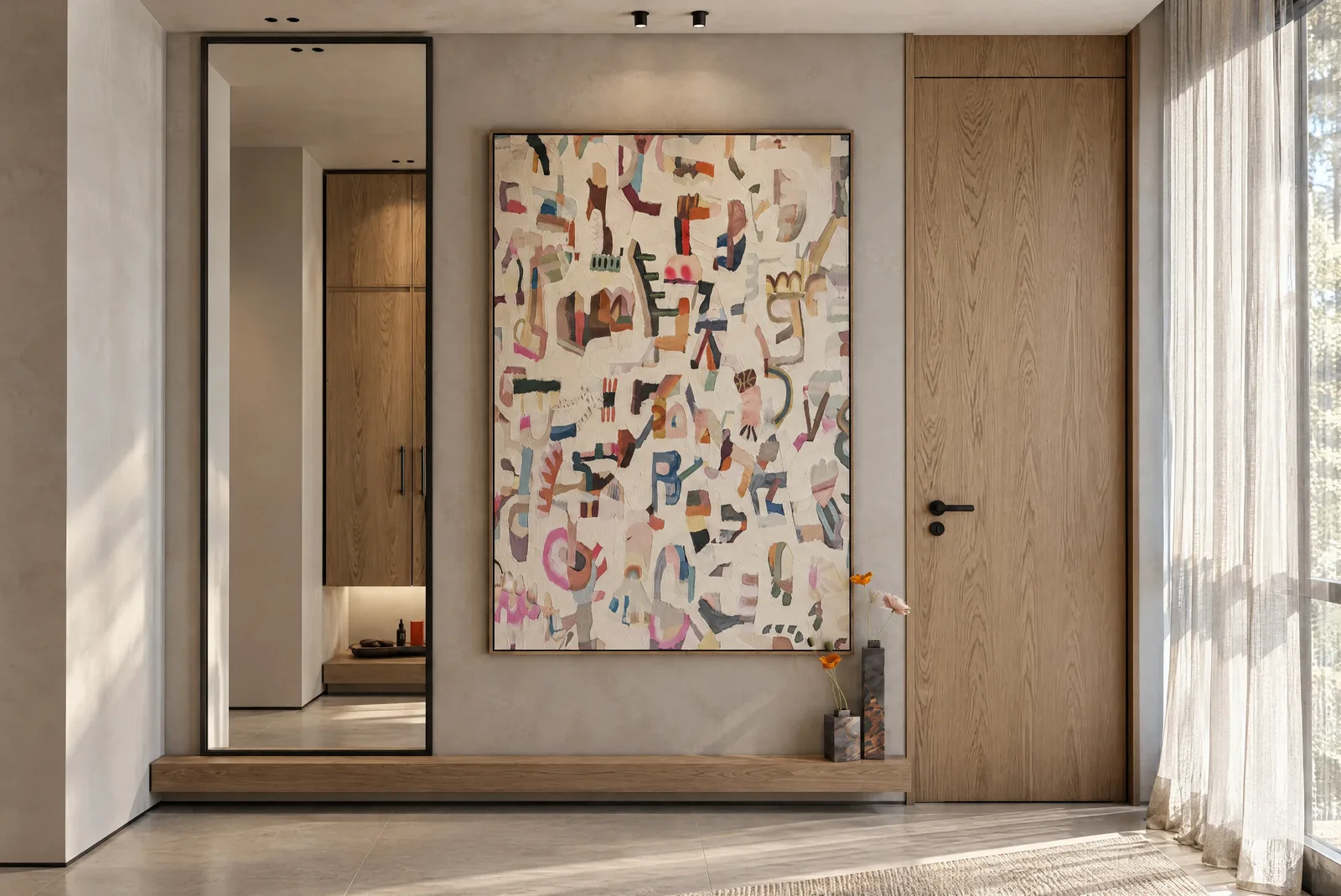 Playa Palms — Guest bedroom with artwork
