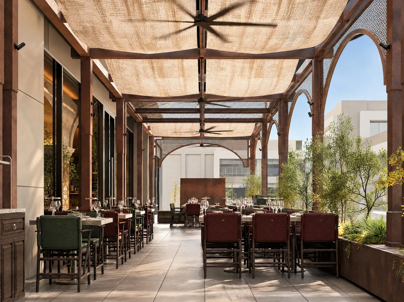 Mazal — Terrace dining room